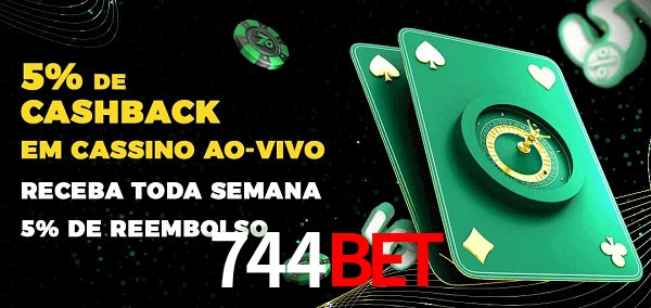 Promoções do cassino ao Vivo 744bet